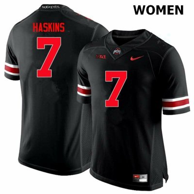 Women's Ohio State Buckeyes #7 Dwayne Haskins Black Nike NCAA Limited College Football Jersey Limited XBD3844DS